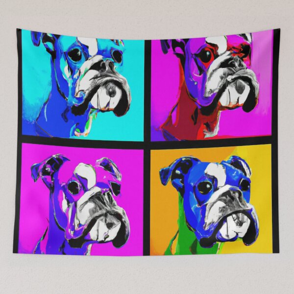 Item preview, 4 Boxer Dog Pop Art 2 designed and sold by DiatomDesigns.