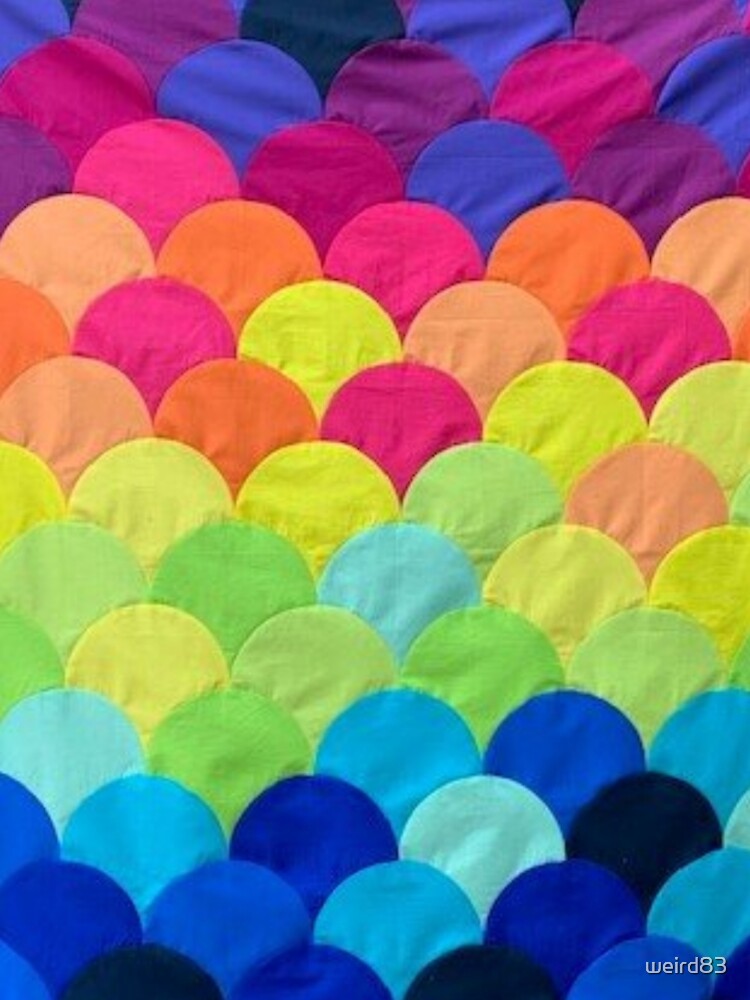 " Rainbow mermaid scales Patchwork quilt patches I love quilting