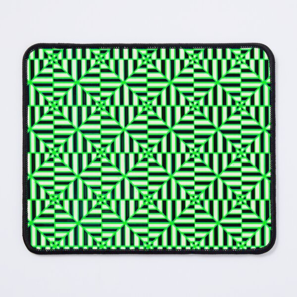 Item preview, 60's inspired green stripe kaleidoscope pattern designed and sold by WorldOfWendyArt.