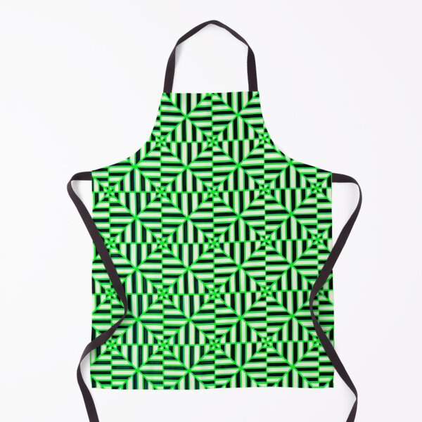Item preview, 60's inspired green stripe kaleidoscope pattern designed and sold by WorldOfWendyArt.