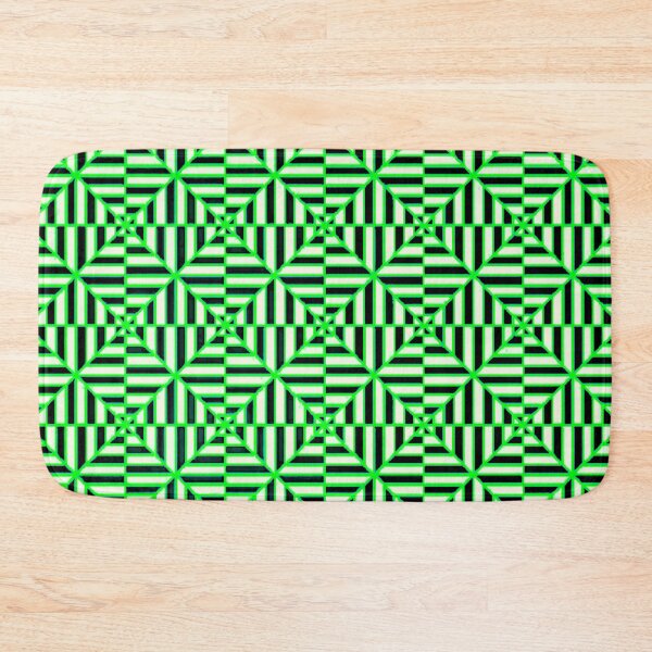 Item preview, 60's inspired green stripe kaleidoscope pattern designed and sold by WorldOfWendyArt.