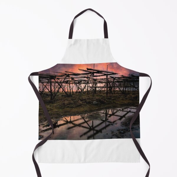 Item preview, Norwegian Cod Drying Racks at Sunset designed and sold by nbrandsberg.