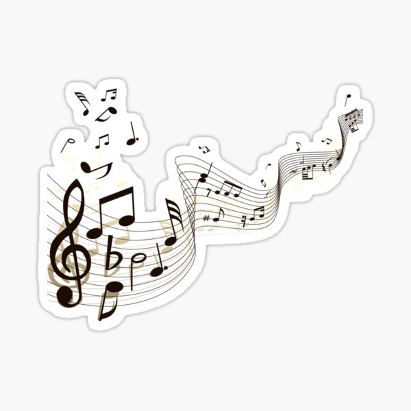 "Music notes" Sticker for Sale by zeljana0504 Redbubble