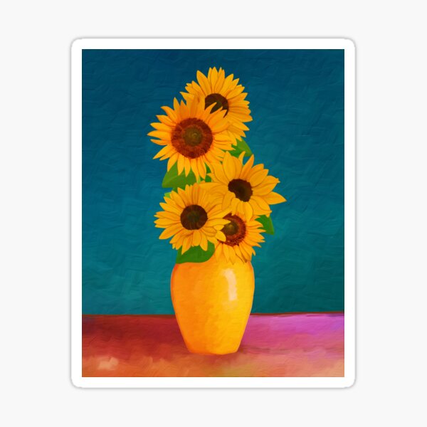 Sunflowers with Lucid Sea (21) Sticker