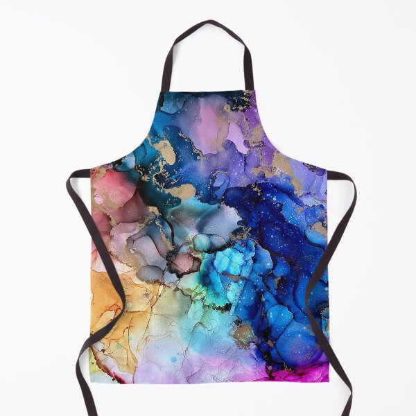 Item preview, Unleashed - alcohol ink artwork blues, purple, pinks, yellow, gold designed and sold by NessaLovell.