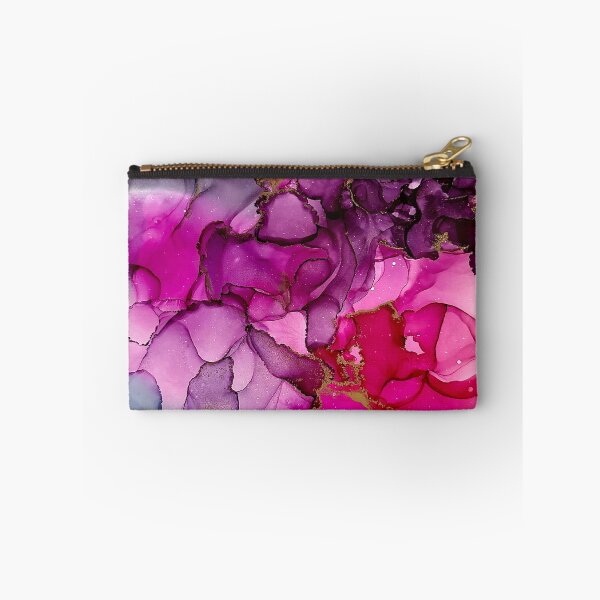 Item preview, Excite - alcohol ink artwork with magenta, purples, gold, coral designed and sold by NessaLovell.