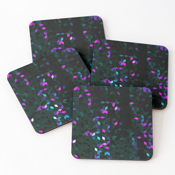 Item preview, Dark Green & Violet Minecraft Pixels | StokedUpArt designed and sold by StokedUpArt.