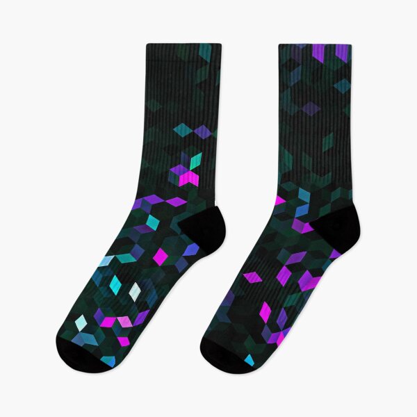 Item preview, Dark Green & Violet Minecraft Pixels | StokedUpArt designed and sold by StokedUpArt.