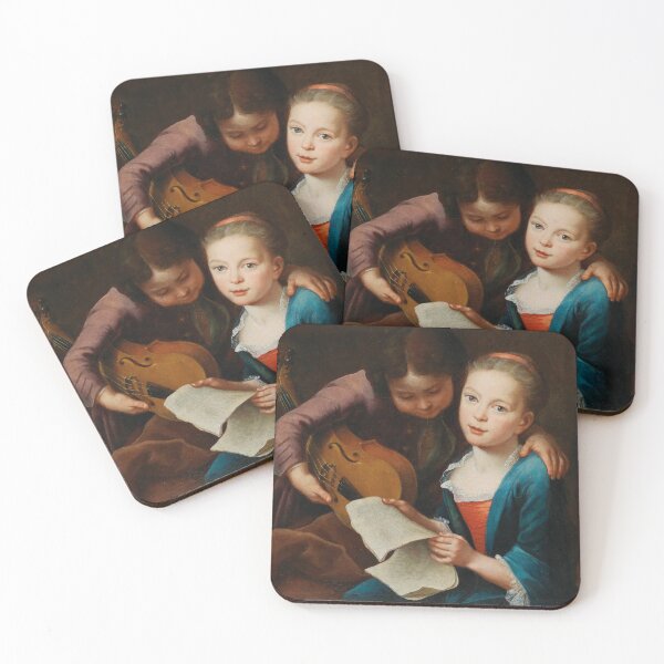 Item preview, Two Children Making Music | Gottfried Eichlerr the Elder | 1746 Wholesome Music Art designed and sold by CJET.
