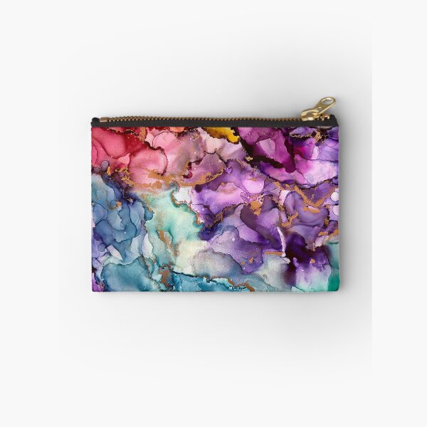 Item preview, Awakening to Possibility - alcohol ink artwork with pastel rainbow colours designed and sold by NessaLovell.
