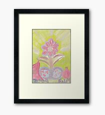 Painted Pastel Plant Framed Print
