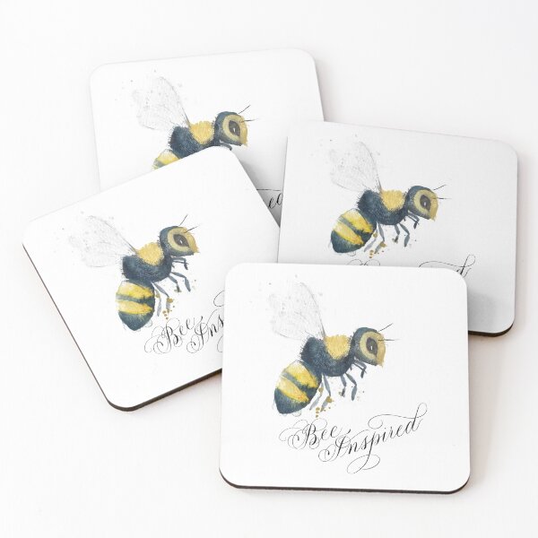 Item preview, Bee Inspired Original Watercolor Print  designed and sold by WhimsyLetters.