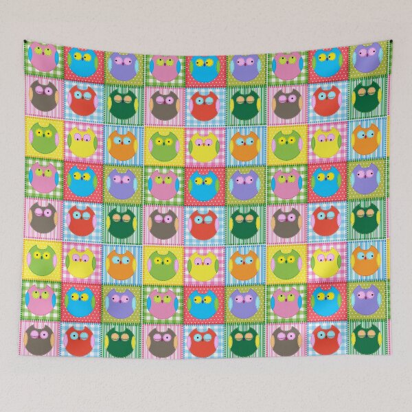 Item preview, Patchwork Colorful Owl designed and sold by Sasidenidesign.
