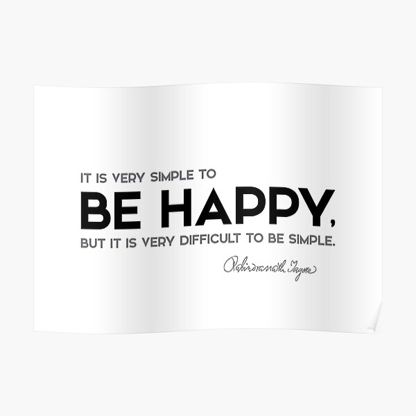 be happy - rabindranath tagore Poster