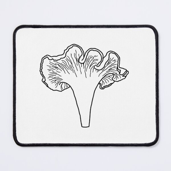 Item preview, Chanterelle Line Drawing designed and sold by Jules Amanita | Mushroom Queer.