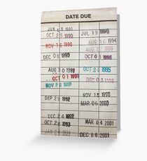 Library Cards Greeting Card