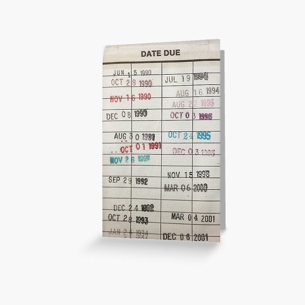 Library Cards Greeting Card
