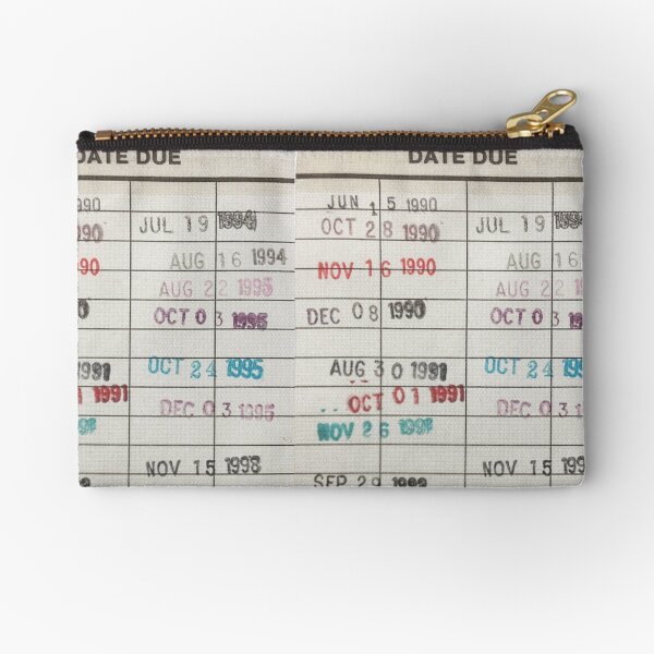 Library Cards Zipper Pouch