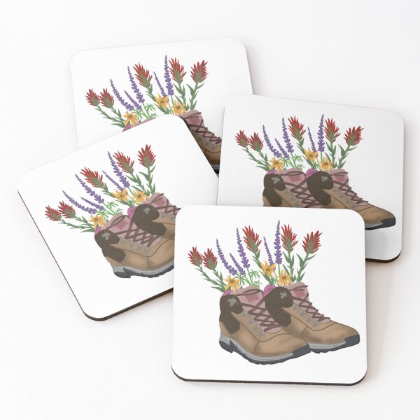 Item preview, Hiking Boots with Wildflowers designed and sold by Rosa-Burch.