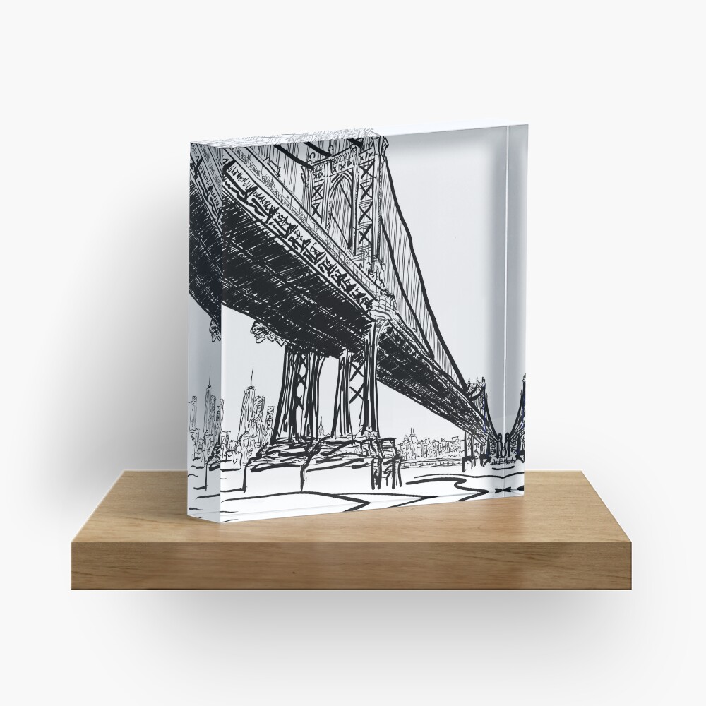 Manhattan Bridge Acrylic Block