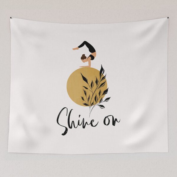 Item preview, Shine On, Yoga Handstand on the Moon  designed and sold by BohemiWANDERS.
