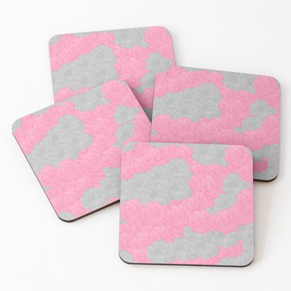 Item preview, Rose Pink & Silver Flower Collage designed and sold by rainestore.