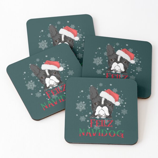 Item preview, Boston Terrier Dog Christmas Feliz Navidog Relaxed Fit  designed and sold by HappyConcierge.