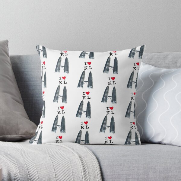 I Love Twin Towers Throw Pillow