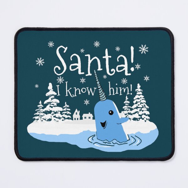 Item preview, Mr. Narwhal Santa I Know Him Elf Christmas designed and sold by happyholidayfan.
