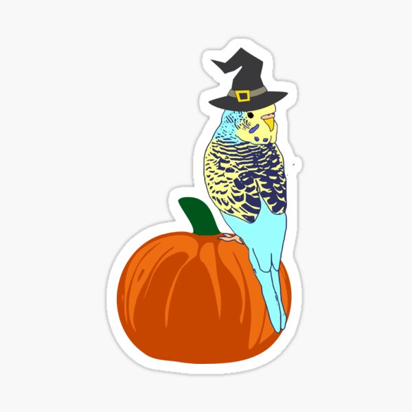 halloween budgie Sticker