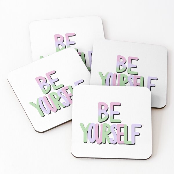 Item preview, Be yourself self love pastel gradient designed and sold by SimpleFloStudio.