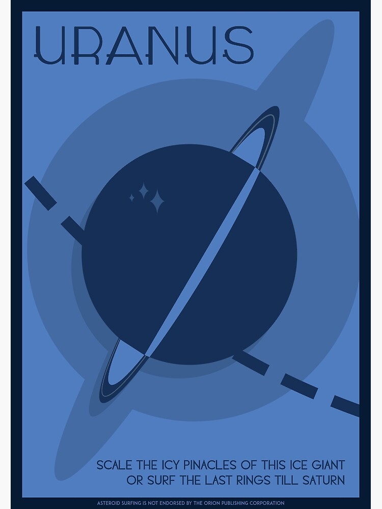 Art Deco Space Travel Poster Uranus Poster For Sale By Walford Designs Redbubble 