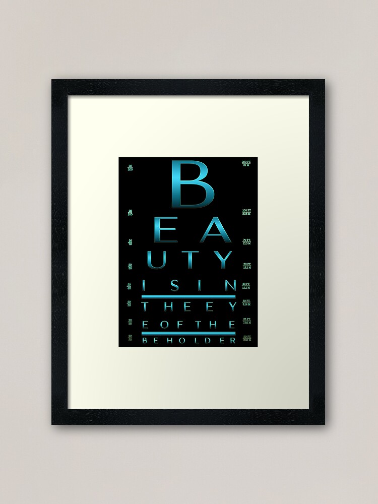 Snellen Eye Chart Print Lettering Typography Custom Eye Chart Baby