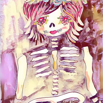 Artwork thumbnail, Day of the Dead Home Decor Pinks by Brenda Knoll