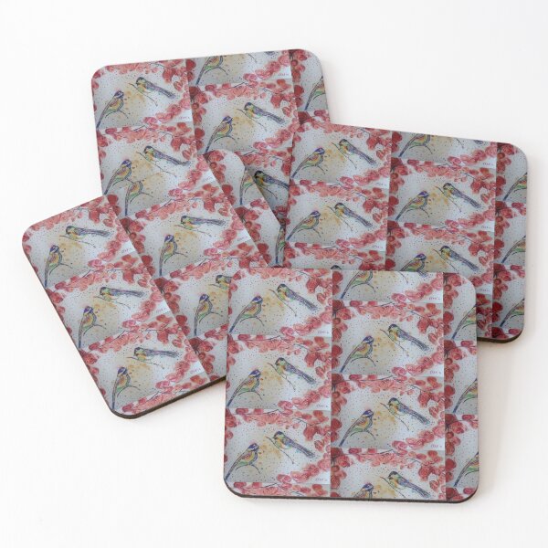 Item preview, Titmouse bird with flowers designed and sold by ThereseLyssia.