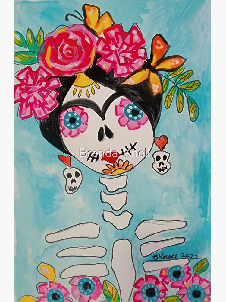 Thumbnail 3 of 3, Sticker, Day of the Dead Home Decor Rose designed and sold by BrendaKnoll.