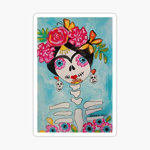 Day of the Dead Home Decor Rose Sticker