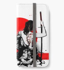 Trash Polka - Samurai femelle Étui portefeuille/coque/skin iPhone