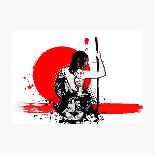 Trash Polka - Female Samurai Photographic Print