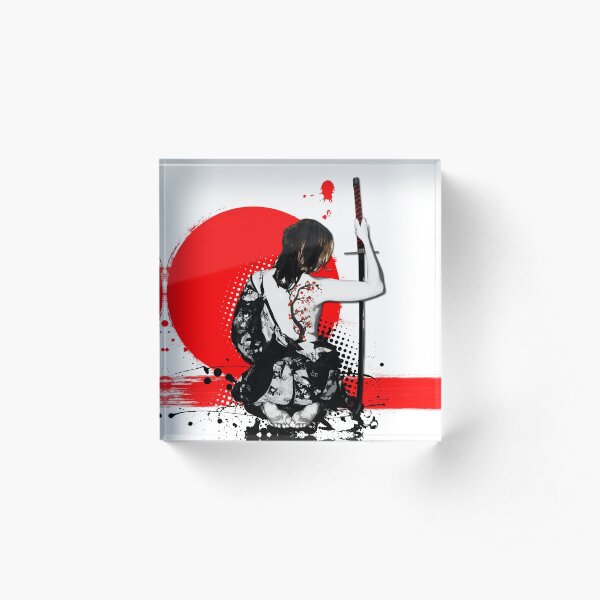 Trash Polka - Female Samurai Acrylic Block