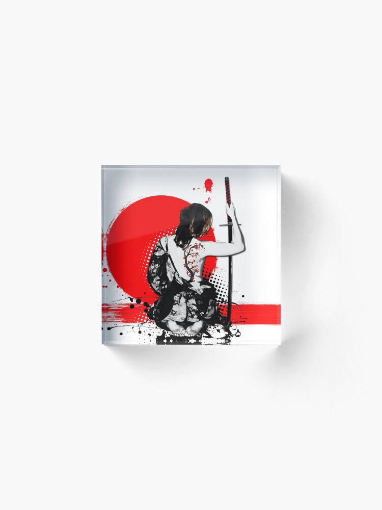 Alternate view of Trash Polka - Female Samurai Acrylic Block
