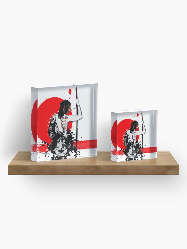 Alternate view of Trash Polka - Female Samurai Acrylic Block
