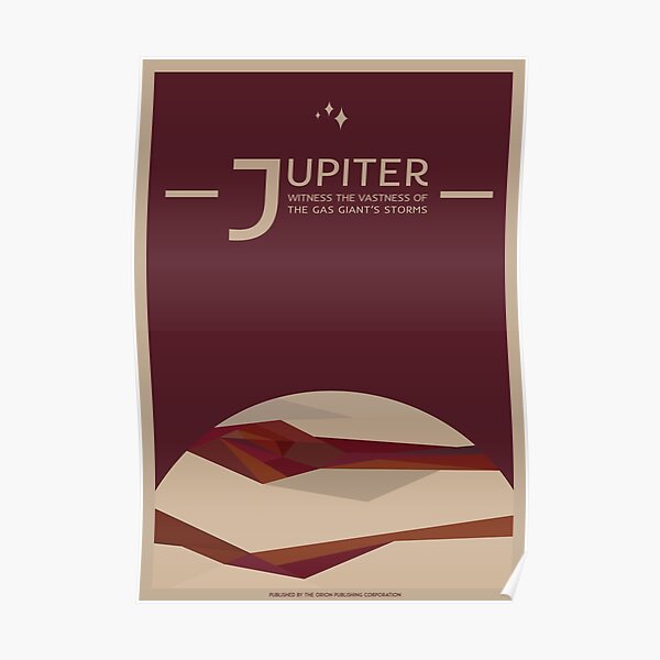 Art Deco Space Travel Poster - Jupiter Poster