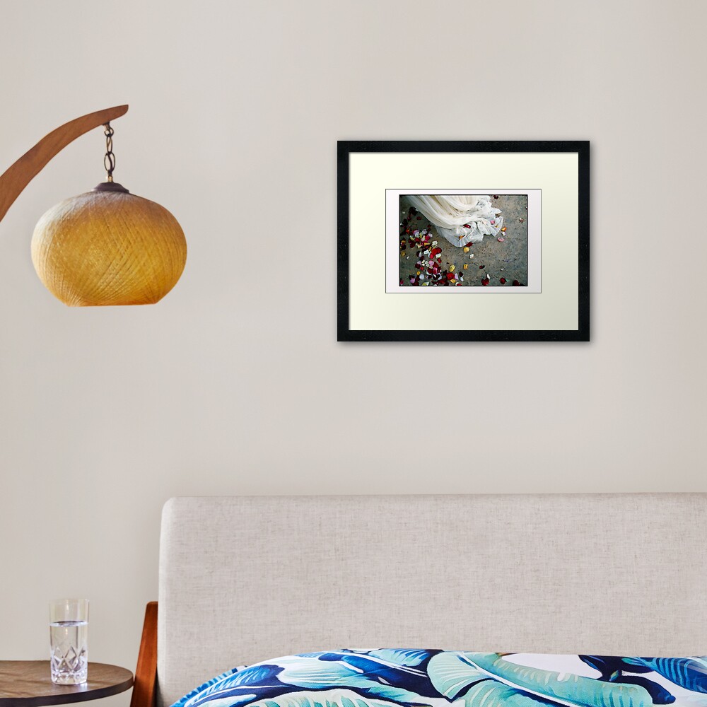 Wedding Dress Detail Dos Framed Art Print