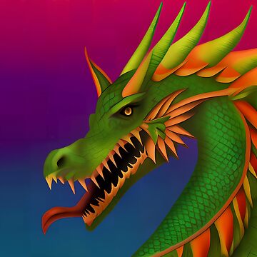 Artwork thumbnail, Green Fantasy Dragon by dragynrain
