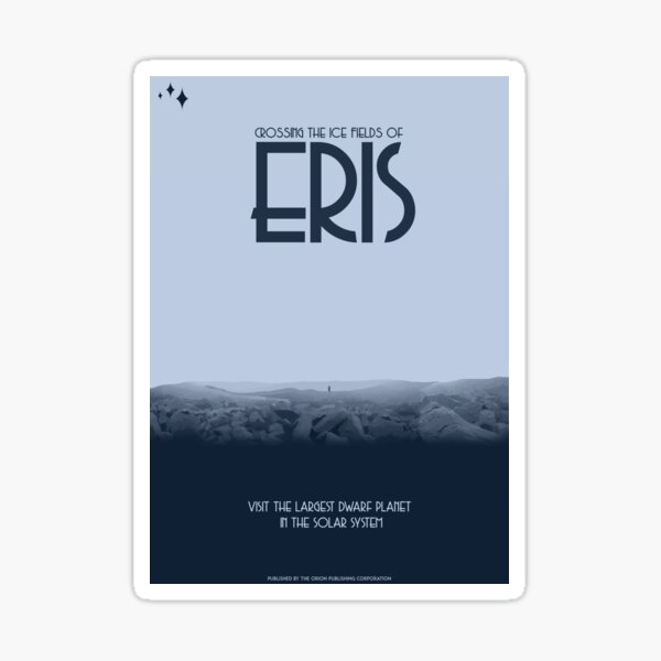 Art Deco Space Travel Poster - Eris Sticker