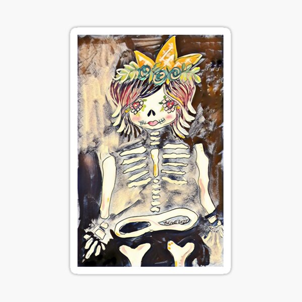 Day of the Dead Home Decor Blues v6 Sticker