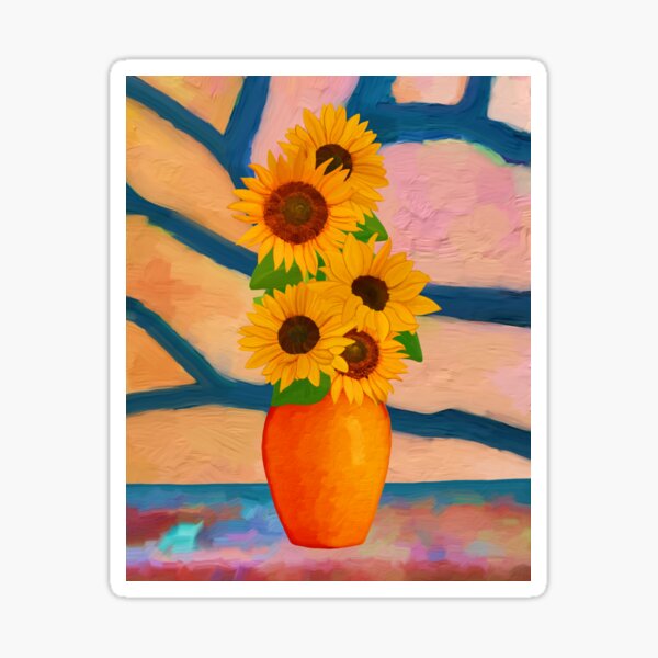 Vincent Van Gogh Sunflowers - Sticker