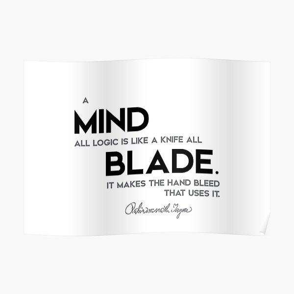 mind blade, knife - rabindranath tagore Poster