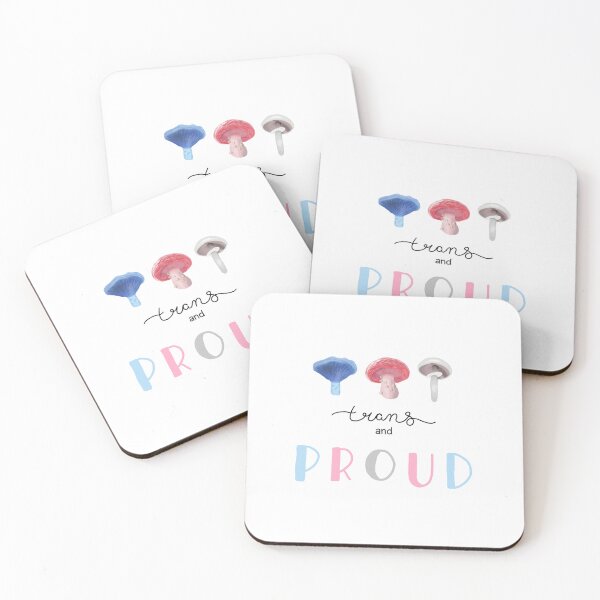 Item preview, Trans Pride Mushrooms designed and sold by Jules Amanita | Mushroom Queer.